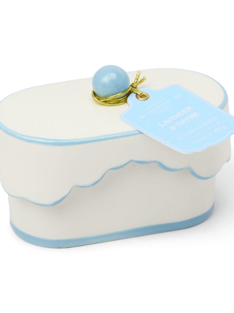 Cherie 5.5-oz Soy Wax Ceramic Candle, Lavender Thyme